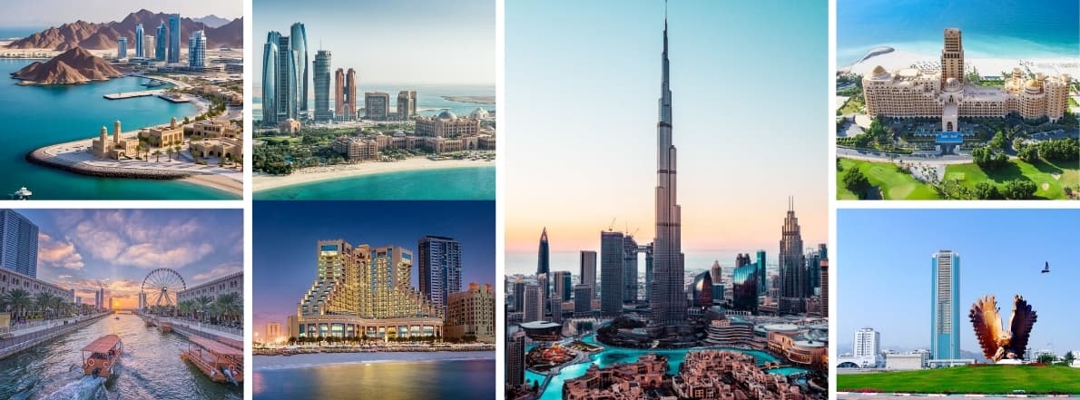 What are all 7 Emirates in the UAE?
