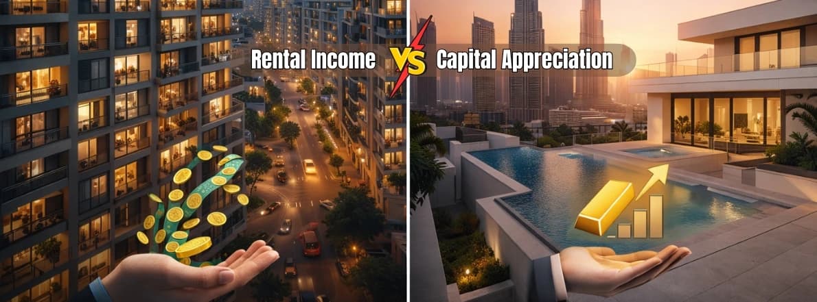Capital Appreciation vs Rental Income: What Works Best in Dubai?