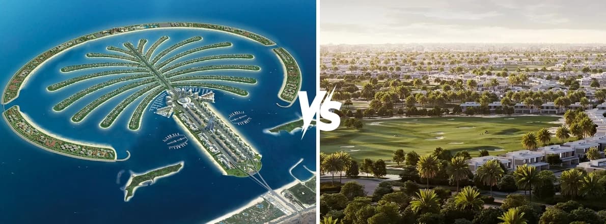 朱美拉棕榈岛屿迪拜山:哪个豪华区更好?